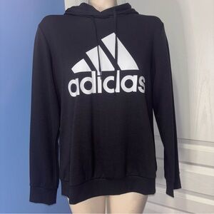 Adidas Black Hoodie with White Logo